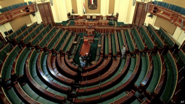 Egypt parliament headquarters. (BBC)