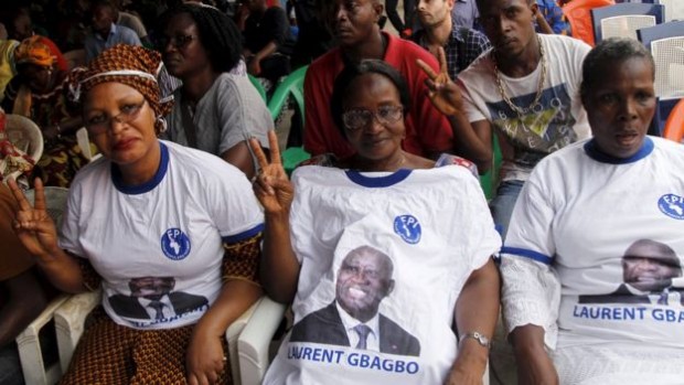 He also continues to have support in Ivory Coast, like here in Abidjan