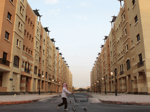 A residential street in Riyadh, Saudi Arabia - the country named the third happiest out of 68 after Columbia and Fiji Reuters
