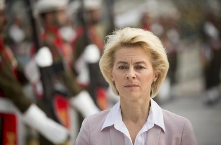 Germany's Defence Minister Von der Leyen takes part in a welcoming ceremony in Islamabad | Thomson Reuters