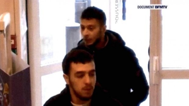 Salah Hamza Attou (L) has since been arrested in Belgium, while Abdeslam is still on the run