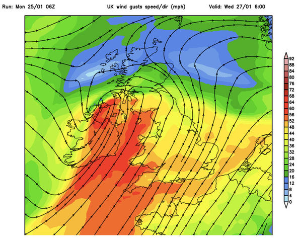 Strong winds coinciding with high spring tides will whip up mammoth waves