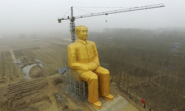 The giant statue of Mao Zedong in Tongxu county in Henan province. Photograph: China Stringer Network/Reuters