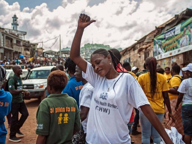 Celebrations last month in the capital as Sierra Leone is declared Ebola-free AP