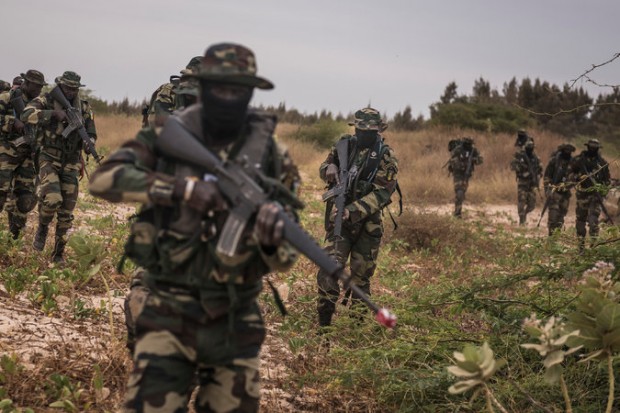 Senegalese commandos during a recent United States-led training exercise in Senegal. Sergey Ponomarev for The New York Times