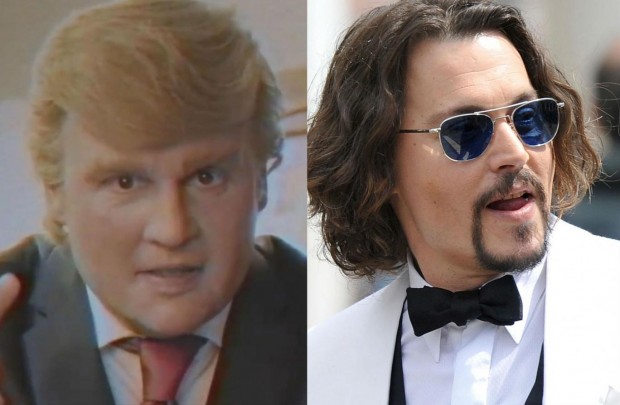  Johnny Depp gets a blonde comb-over and a Queens accent Funny Or Die / Getty 