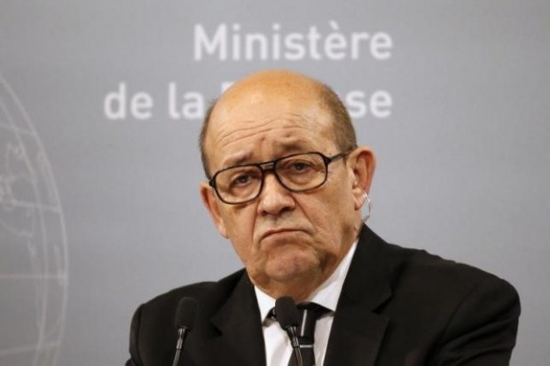 French Defence Minister Jean-Yves Le Drian reacts during a news conference at the French Defence Ministry in Paris, France, January 20, 2016. REUTERS/Charles Platiau