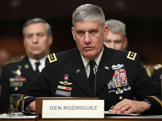 Army Gen. David Rodriguez commander of U.S. Africa Command testifies on March 8, 2016, at the Senate Armed Services Committee in Washington. (Photo: Win McNamee/Getty Images)
