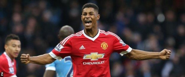 Marcus Rashford followed up his two-goal displays against Midtjylland (in the Europa League) and Arsenal with the winner at the Etihad