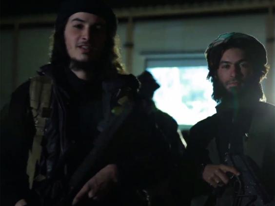 Belgian Isis fighter Abu Abdullah al-Beljiki (left) warns the attacks are 'just the beginning of your nightmare'