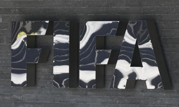 The FIFA logo is seen at the FIFA headquarters in Zurich, Switzerland March 18, 2016. REUTERS/Ruben Sprich