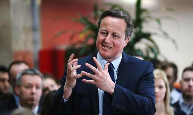 David Cameron speaking during a question and answer session on the forthcoming EU referendum with staff of PricewaterhouseCoopers in Birmingham. Photograph: Christopher Furlong/AFP/Getty Images