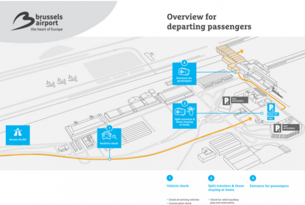 Brussels airport posted details of the new arrangements on its website