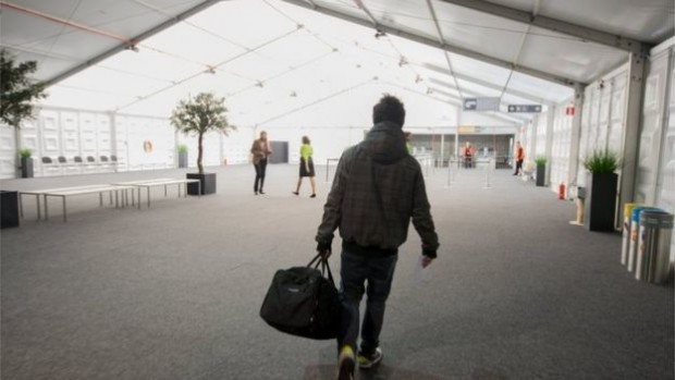 The three flights taking off on Sunday represent a tiny fraction of the airport's normal daily workload