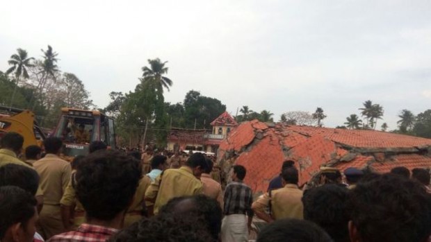 Officials used bulldozers to rescue those trapped by collapsed building