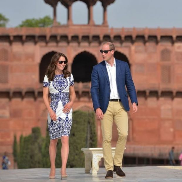 The couple toured the grounds before later heading inside