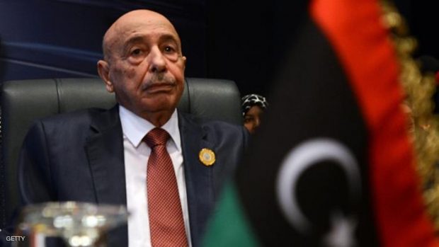 President of the Libyan House of Representative Aguila Saleh. MOHAMED EL-SHAHED/AFP/Getty Images