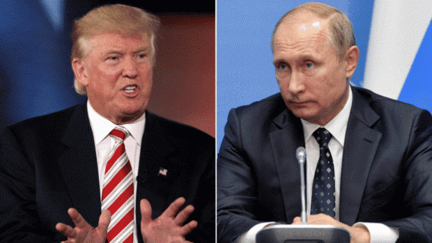 Mr Trump appeared impressed by Mr Putin's "82% approval rating"