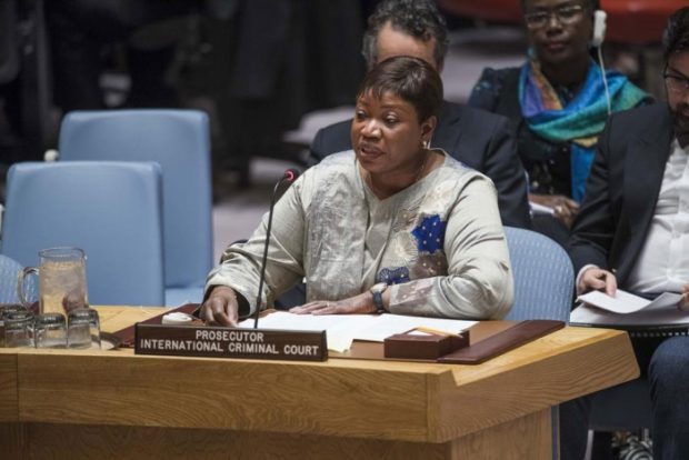 Prosecutor of the International Criminal Court (ICC) Fatou Bensouda briefs the Security Council. © UN Photo/Amanda Voisard